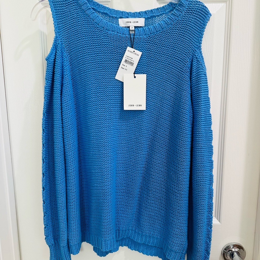 John + Jenn Blue Crew Neck Sweater